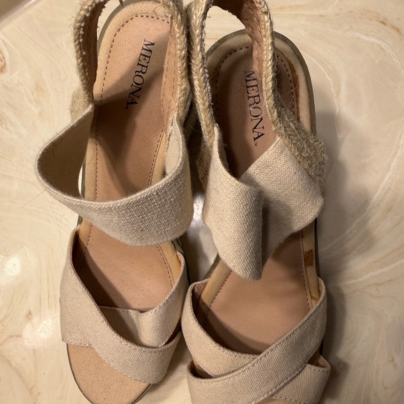 Wedge Sandals Summer Beach Size 9.5 - Picture 2 of 6